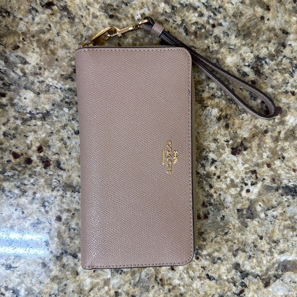Coach long zip around wallet